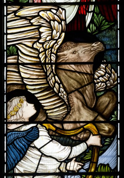 Engel und Stier (Detail), Flüsse des Paradieses, 1875 von Edward Burne Jones