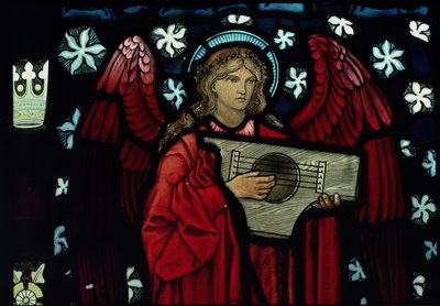 Detail des Engelmusikers, hergestellt von William Morris und Co., 1882 (Detail) von Edward Burne Jones