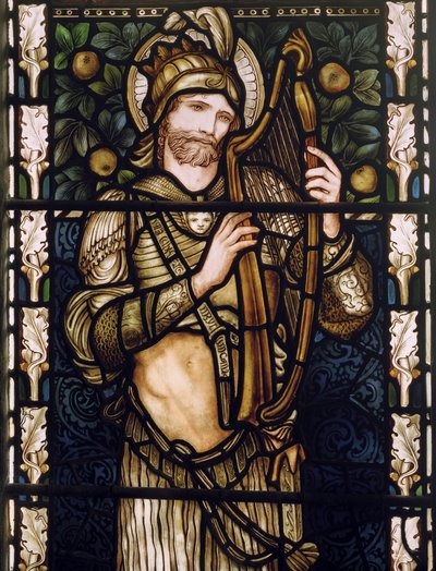 König David mit Harfe von Edward Burne Jones