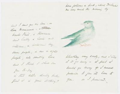 Brief an die Enkelin des Künstlers Angela Thirkell von Edward Burne Jones