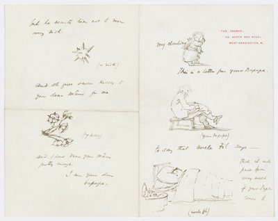 Brief an die Enkelin des Künstlers Angela Thirkell von Edward Burne Jones
