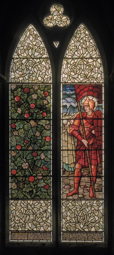 Laubwerk & Joshua (1902-1914) von Edward Coley and Dearle Burne Jones