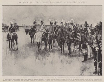 Der Besuch des Königs von Italien in Berlin, eine Militärparade von Edward Cucuel