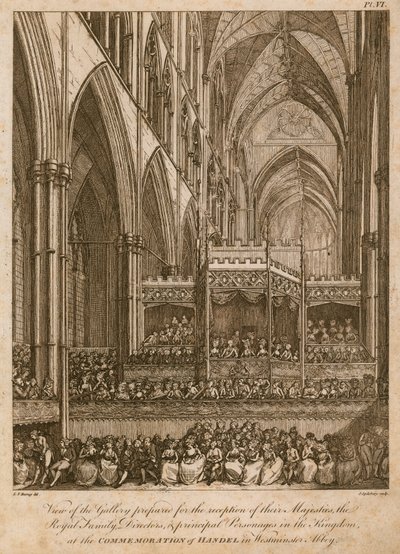Gedenkfeier für Händel, Westminster Abbey, London von Edward Dayes