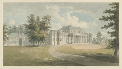 Shugborough Hall: Aquarell, undatiert [?spätes 18. Jh.] von Edward Dayes