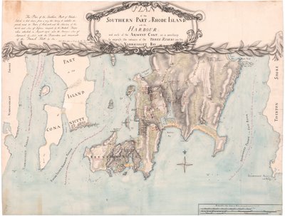 Plan von Südrhode Island von Fage von Edward Fage
