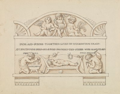 Entwurf für ein Denkmal für Dyde und Scribe von Edward Francis Burney