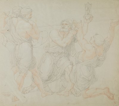 Studie für die Figuren von Demitrius und zwei Arbeitern von Edward Francis Burney
