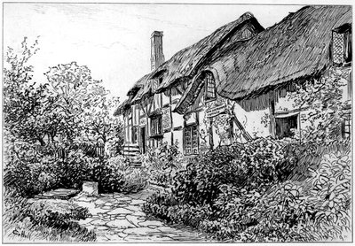 Anne Hathaways Cottage in Shottery, Stratford-upon-Avon, Warwickshire, 1885 von Edward Hull