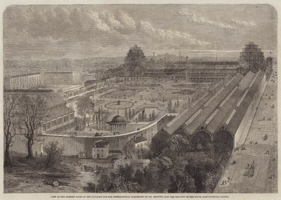 Ansicht des aktuellen Zustands des Gebäudes für die Internationale Ausstellung von 1862 von Edward Hull