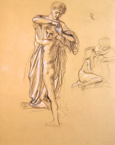 Studie für Idle Fears (I), 1893 von Edward John Poynter
