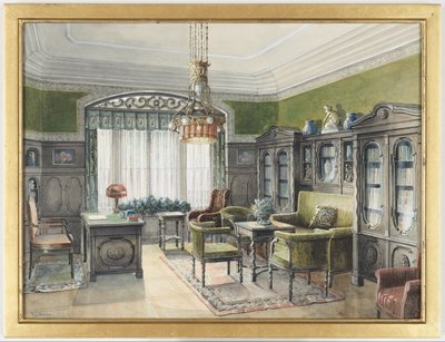 Bibliotheksinterieur von Edward Lamson Henry