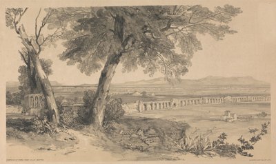 Campagna von Rom von der Villa Mattei, aus Ansichten in Rom und seiner Umgebung, 1841 von Edward Lear
