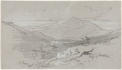 Bergblick von Antrodoco von Edward Lear