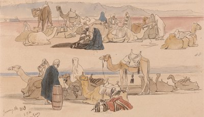 In der Nähe von Suez, 16. Januar 1849, 13:00 Uhr von Edward Lear