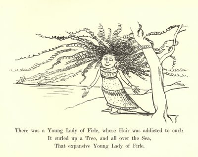 Es war eine junge Dame aus Firle, deren Haar zum Locken neigte von Edward Lear