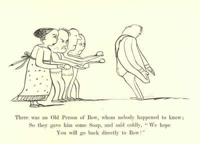 Es war eine alte Person von Bow, die niemand kannte von Edward Lear