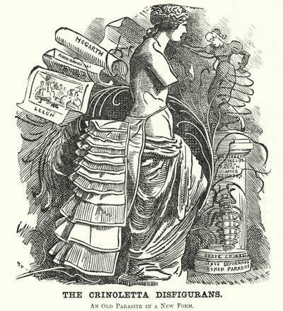 Die Crinoletta Disfigurans (Karikatur) von Edward Linley (after) Sambourne