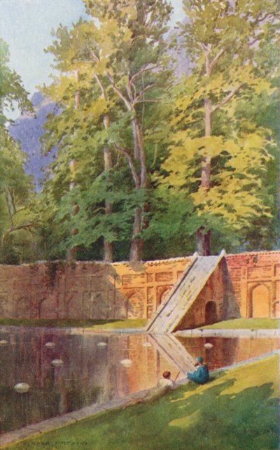 Eine Terrasse des Nishat Bagh von Edward Mary Joseph Molyneux