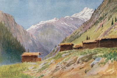 Blick ins Gurais-Tal, vom Dorf Dudhgai von Edward Mary Joseph Molyneux