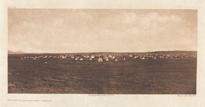Portfolio VI, Platte 192: Sonnentanz Lager - Piegan von Edward S. Curtis
