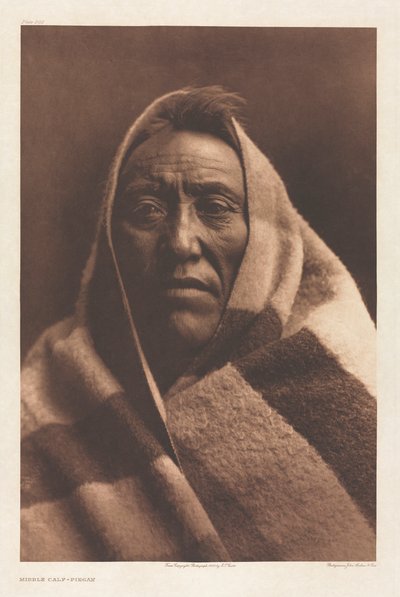 Portfolio VI, Platte 202: Mittlere Wade - Piegan von Edward S. Curtis
