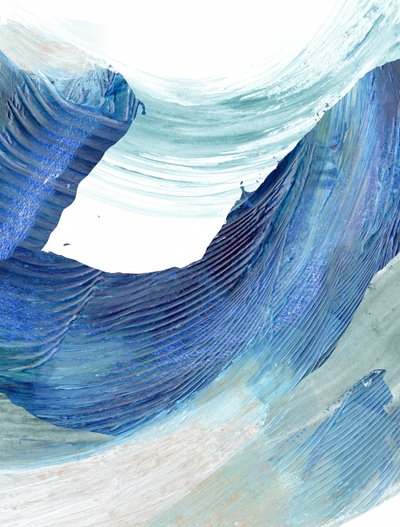 Fließende blaue Wellen von Edward Selkirk