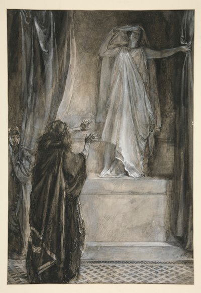 Hermione - Akt V, Szene III, Der Winter von Edwin Austin Abbey