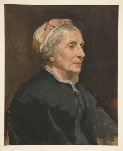 Porträt einer älteren Frau (unbekannte Person) von Edwin Austin Abbey