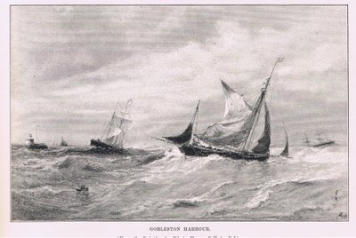 Hafen von Gorleston, aus The Magazine of Art 1893, Cassell and Company von Edwin Hayes
