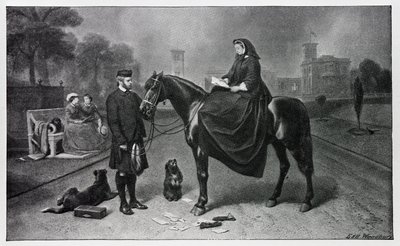 Königin Victoria in Osborne, nach dem Gemälde von 1865 von Edwin Landseer