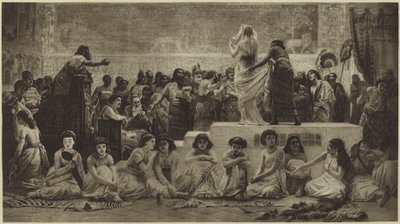 Der babylonische Heiratsmarkt (Photogravur) von Edwin Longsden Long