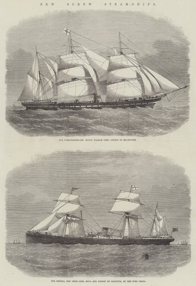 Neue Schraubendampfschiffe von Edwin Weedon