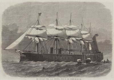 Unsere gepanzerte Flotte, HMS Minotaur, gebaut an der Themse von Edwin Weedon