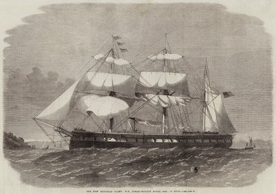 Die neue gepanzerte Flotte, HM Dampffregatte Royal Oak, 32 Kanonen von Edwin Weedon