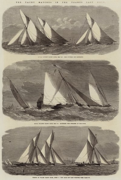 Die Yacht-Wettkämpfe auf der Themse letzte Woche von Edwin Weedon