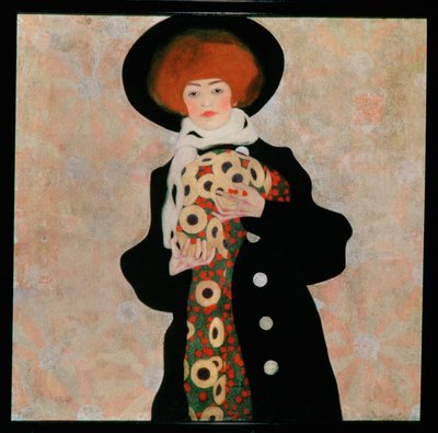 Bildnis einer Frau mit schwarzem Hut von Egon Schiele