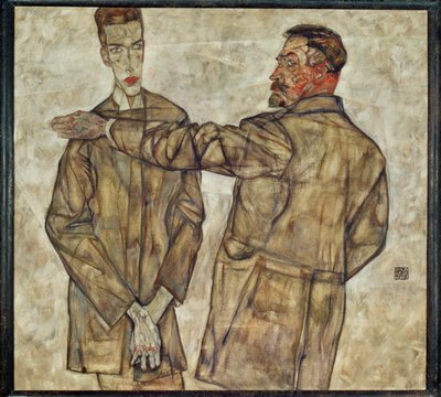 Doppelbildnis Zentralinspektor von Egon Schiele