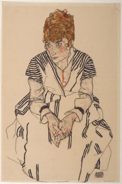 Porträt der Schwägerin des Künstlers, Adele Harms, 1917 von Egon Schiele