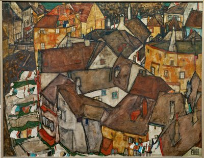 Kleine Stadt - Krumau in der Tschechoslowakei von Egon Schiele