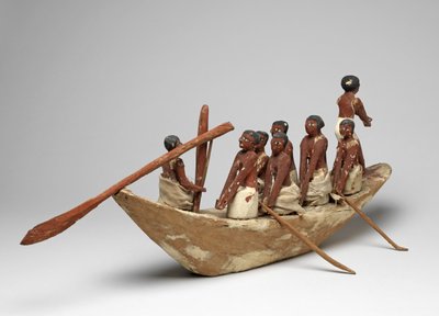 Modellsegelboot aus dem Grab von Khety (Beni Hasan) Mittleres Reich, ca. 2010 v. Chr. - 1950 v. Chr. von Egyptian 12th Dynasty