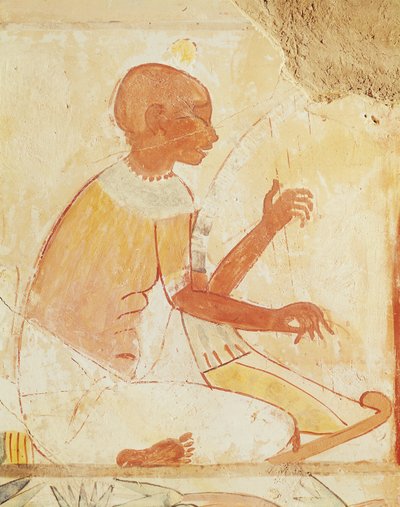 Blinder Harfenspieler singt, aus dem Grab von Nakht, Neues Reich von Egyptian 18th Dynasty