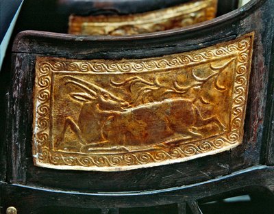 Tafel von einem Kinderstuhl, aus dem Grab von Tutanchamun, Neues Reich von Egyptian 18th Dynasty