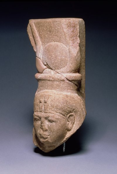Kopf der Hathor, aus Serabit-el-Khadim auf der Sinai-Halbinsel, Neues Reich, ca. 1279-1213 v. Chr. von Egyptian 19th Dynasty