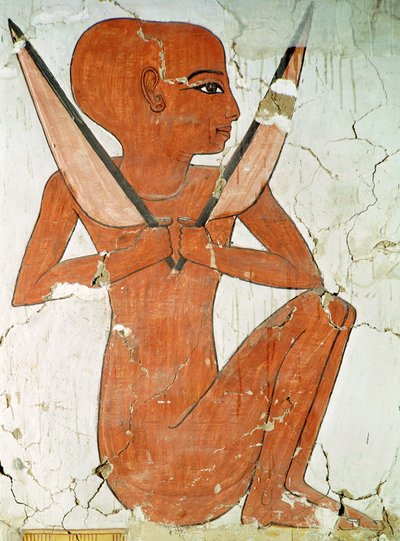 Naos-Gottheit, aus dem Grab von Nefertari, Neues Reich (Wandmalerei) von Egyptian 19th Dynasty