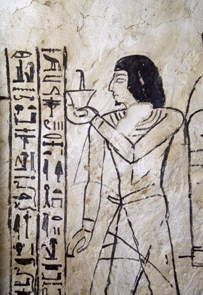 Bild des Totenbuchs, Grab von Nakhtmin, Abusir, Ägypten, ägyptische Zivilisation, Neues Reich, Dynastie XIX von Egyptian 19th Dynasty