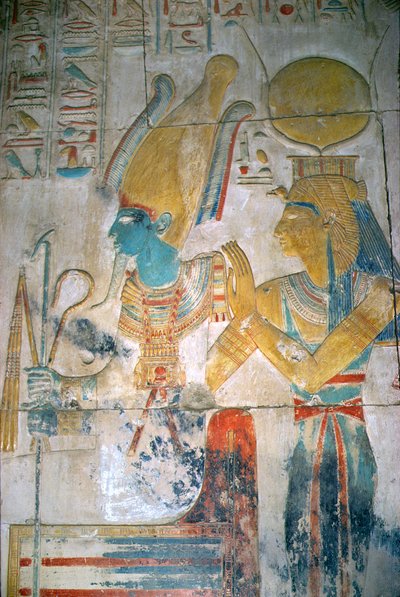 Relief von Osiris und Isis, Neues Reich von Egyptian 19th Dynasty
