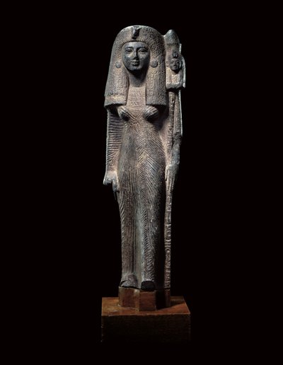 Standartentragende Statue der Königin Nefertari, Neues Reich, ca. 1290-1224 v. Chr. von Egyptian 19th Dynasty