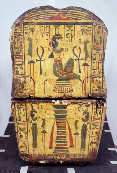 Endansicht des Sarges der Mumie von Nesyamun, möglicherweise gefunden in Deir El-Bahri, Neues Reich, ca. 1100 v. Chr. von Egyptian 20th Dynasty