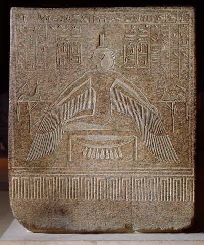 Isis Pterophor, aus dem Sarkophag von Ramses III (ca. 11854-1153 v. Chr.) aus seinem Grab im Tal der Könige, Neues Reich (Rosa Granit) von Egyptian 20th Dynasty